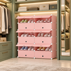Pantofar modular cu 12 uși – depozitare compactă și flexibilă, 37 × 95 × 108 cm
