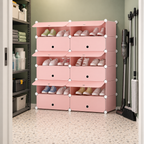 Pantofar modular cu 12 uși – depozitare compactă și flexibilă, 37 × 95 × 108 cm