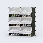 Pantofar modular cu 12 uși – depozitare compactă și flexibilă, 37 × 95 × 108 cm