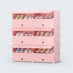 Pantofar modular cu 12 uși – depozitare compactă și flexibilă, 37 × 95 × 108 cm