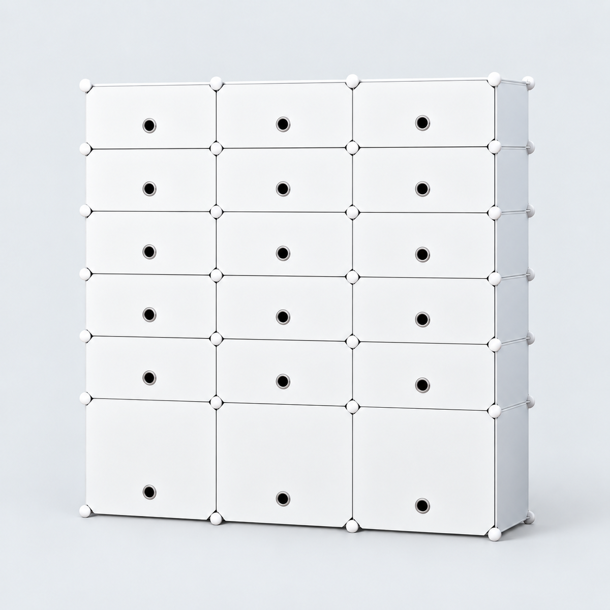 Pantofar modular cu 18 uși – depozitare compactă și organizată, 37 × 110 × 125 cm