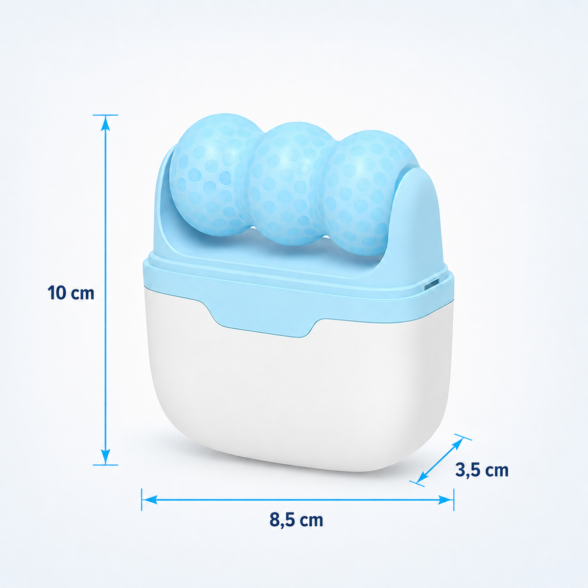Ice Roller, Aparat de Masaj Facial și Corporal cu Efect Răcoritor, pentru Față, Tâmple, Gât și Zone Tensionate, Portabil, 10x8.5x3.5 cm