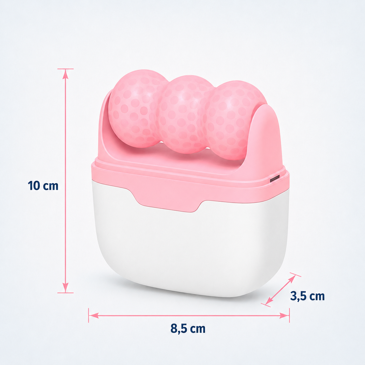 Ice Roller, Aparat de Masaj Facial și Corporal cu Efect Răcoritor, pentru Față, Tâmple, Gât și Zone Tensionate, Portabil, 10x8.5x3.5 cm