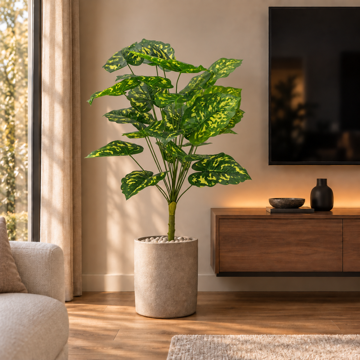 Arbust Artificial Premium, Ultra-Realist, 95 cm – 3 Modele (Fără Ghiveci)