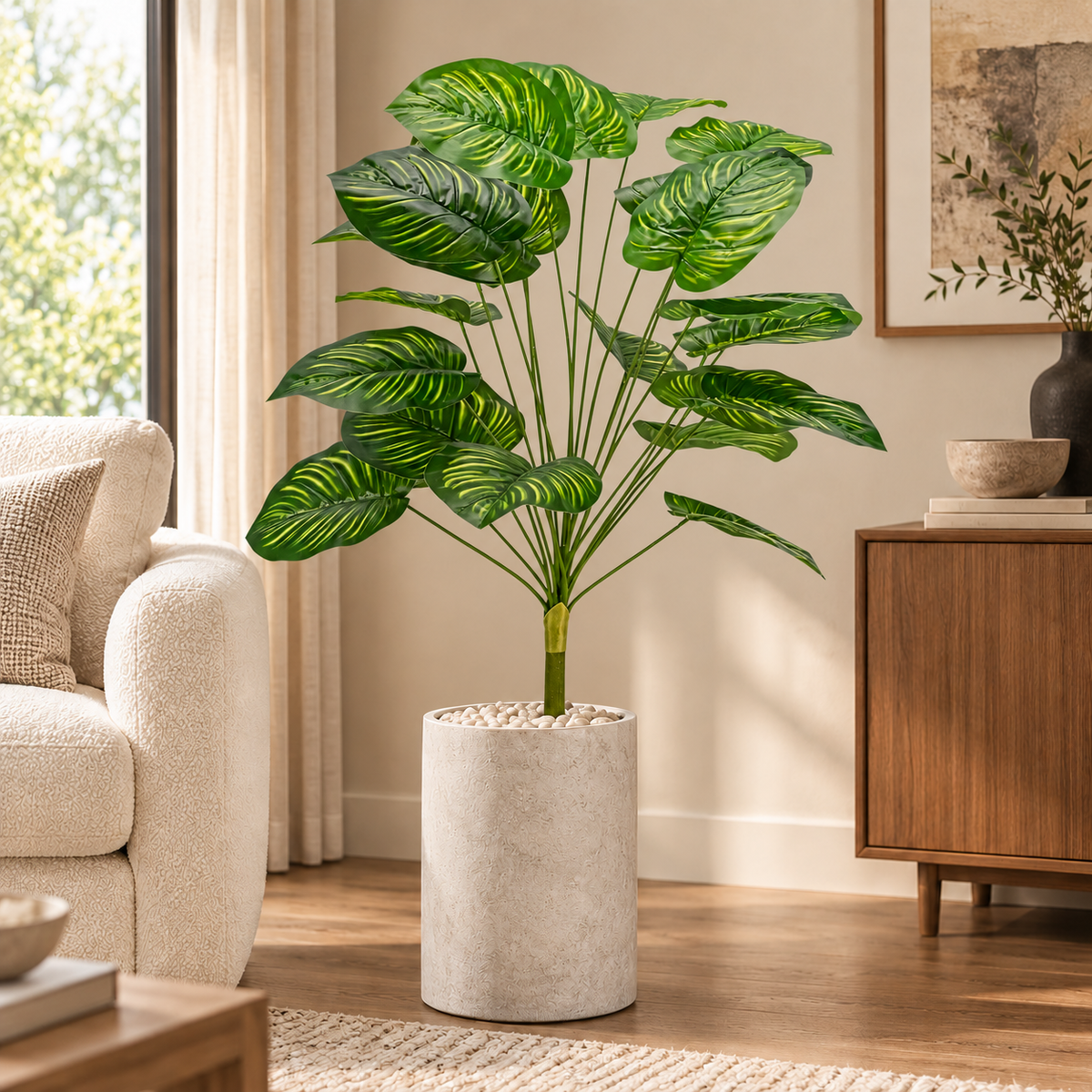 Arbust Artificial Premium, Ultra-Realist, 95 cm – 3 Modele (Fără Ghiveci)