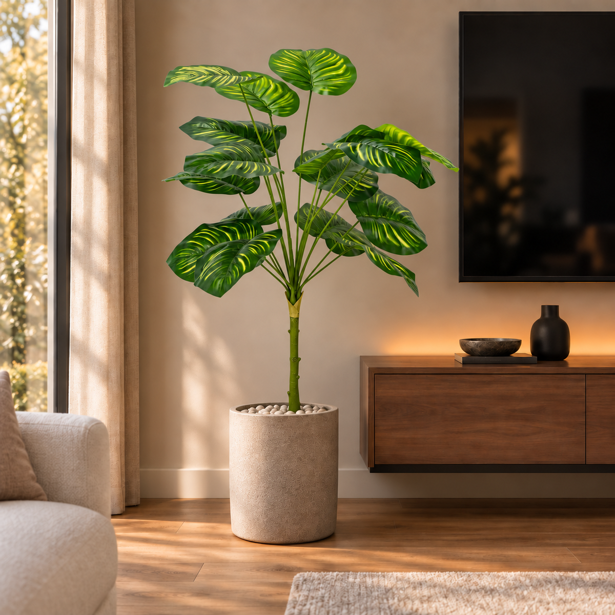 Arbust Artificial Premium, Ultra-Realist, 88–90 cm – 3 Modele (Fără Ghiveci)