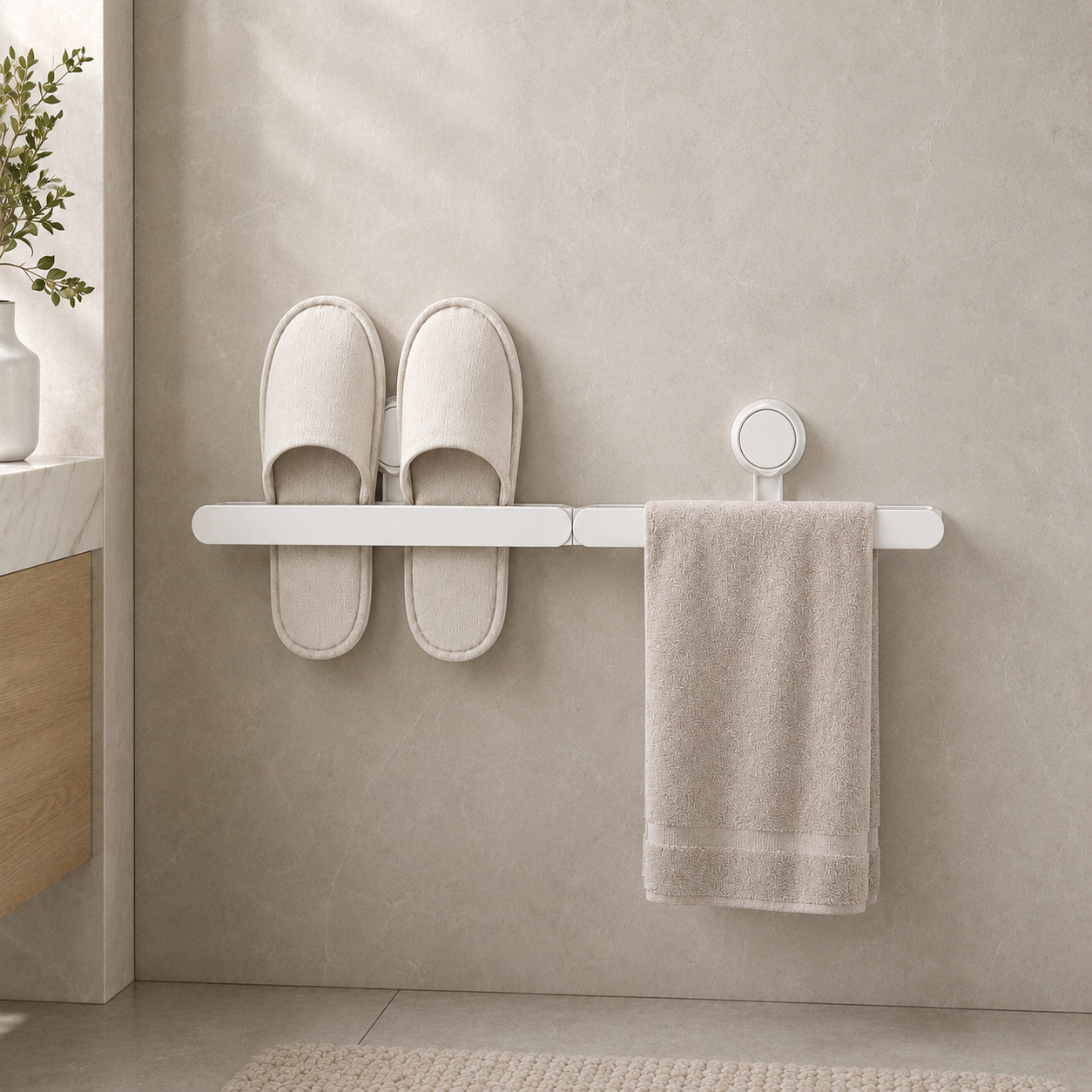 Organizatoare pentru papuci, prosoape și accesorii – Set 2 piese