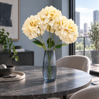 Buchet Decorativ de Hortensii Artificiale cu 5 Capete – 50 cm, Disponibil în 3 Culori (fără vaza/ghiveci)