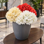 Buchet Decorativ de Hortensii Artificiale cu 5 Capete – 50 cm, Disponibil în 3 Culori (fără vaza/ghiveci)