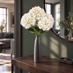 Buchet Decorativ de Hortensii Artificiale cu 5 Capete – 50 cm, Disponibil în 3 Culori (fără vaza/ghiveci)