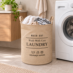Sac de rufe VeloCylinder din poliester, cu mânere – mai multă ordine, 40 × 50 cm, bej sau gri