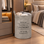 Sac de rufe VeloCylinder din poliester, cu mânere – mai multă ordine, 40 × 50 cm, bej sau gri