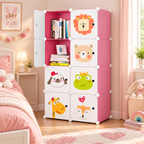 Dulap Modular pentru Copii MagicNest, cu 6 sau 8 Uși, pentru Haine, Jucării și Cărți – 4 Variante