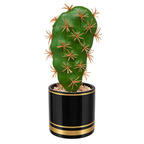 Cactus artificial decorativ în ghiveci – accent verde fără întreținere