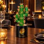 Cactus artificial decorativ în ghiveci – accent verde fără întreținere