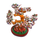 Copac Feng Shui Decorativ cu Pietre Semiprețioase și Suport Ceramic – Armonie și Eleganță, 22 cm