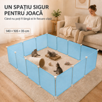 Sistem Modular Multifuncțional, 14 Panouri + Sistem de Îmbinare, pentru Spatțiu Copii, Animale de Companie și Depozitare, 140 × 105 × 35 cm