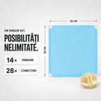 Sistem Modular Multifuncțional, 14 Panouri + Sistem de Îmbinare, pentru Spatțiu Copii, Animale de Companie și Depozitare, 140 × 105 × 35 cm