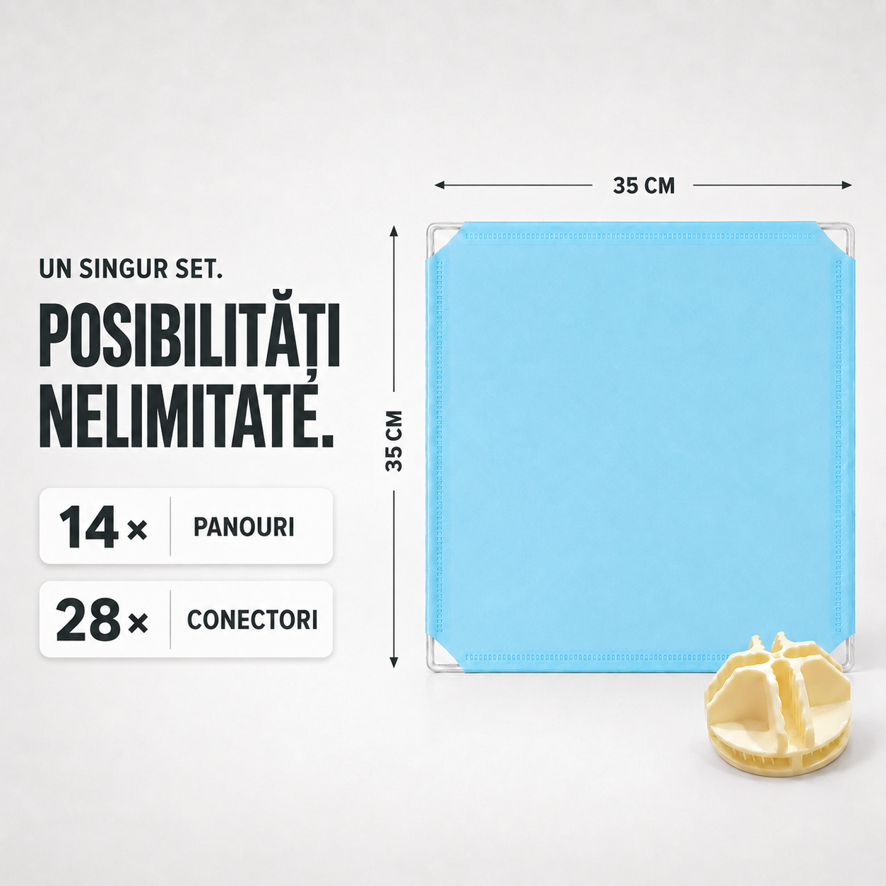 Sistem Modular Multifuncțional, 14 Panouri + Sistem de Îmbinare, pentru Spatțiu Copii, Animale de Companie și Depozitare, 140 × 105 × 35 cm
