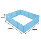 Sistem Modular Multifuncțional, 14 Panouri + Sistem de Îmbinare, pentru Spatțiu Copii, Animale de Companie și Depozitare, 140 × 105 × 35 cm