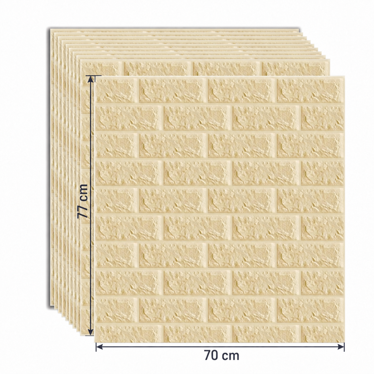 Tapet 3D Autoadeziv BrickAura, Set de 10 Panouri 70x77 din Spumă Moale, Model Cărămidă, Montaj Rapid, Acoperire 5,3 m² – 5 Variante