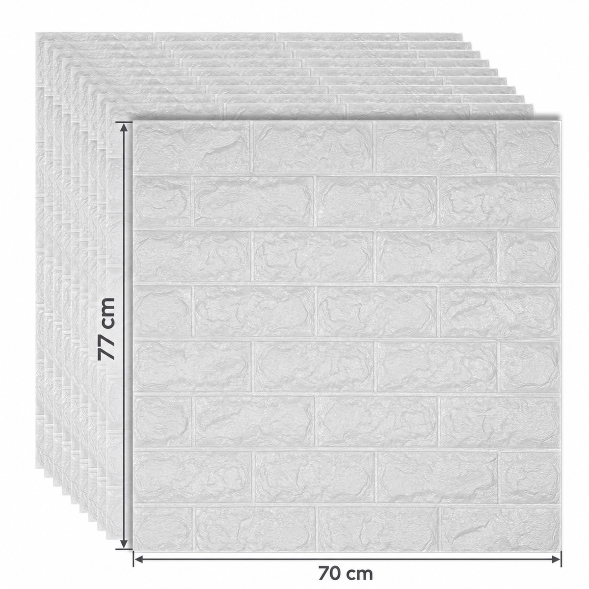 Tapet 3D Autoadeziv BrickAura, Set de 10 Panouri 70x77 din Spumă Moale, Model Cărămidă, Montaj Rapid, Acoperire 5,3 m² – 5 Variante