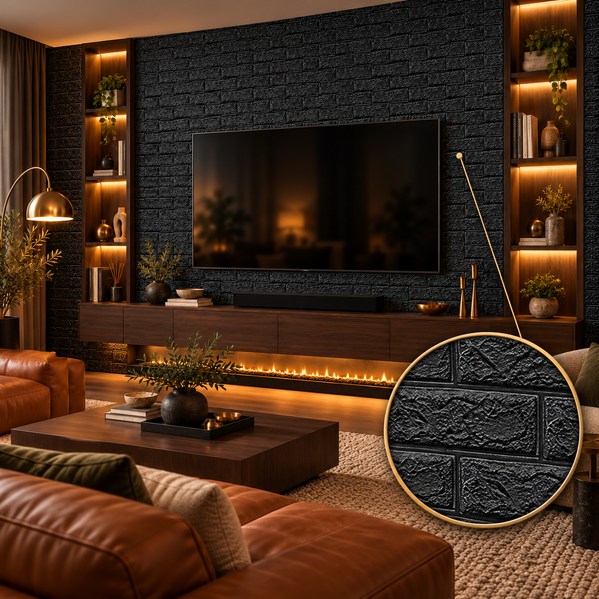 Tapet 3D Autoadeziv BrickAura, Set de 10 Panouri 70x77 din Spumă Moale, Model Cărămidă, Montaj Rapid, Acoperire 5,3 m² – 5 Variante