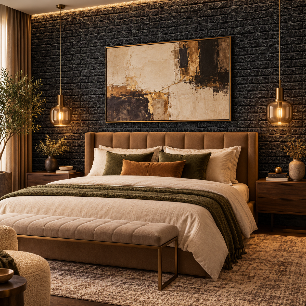 Tapet 3D Autoadeziv BrickAura, Set de 10 Panouri 70x77 din Spumă Moale, Model Cărămidă, Montaj Rapid, Acoperire 5,3 m² – 5 Variante