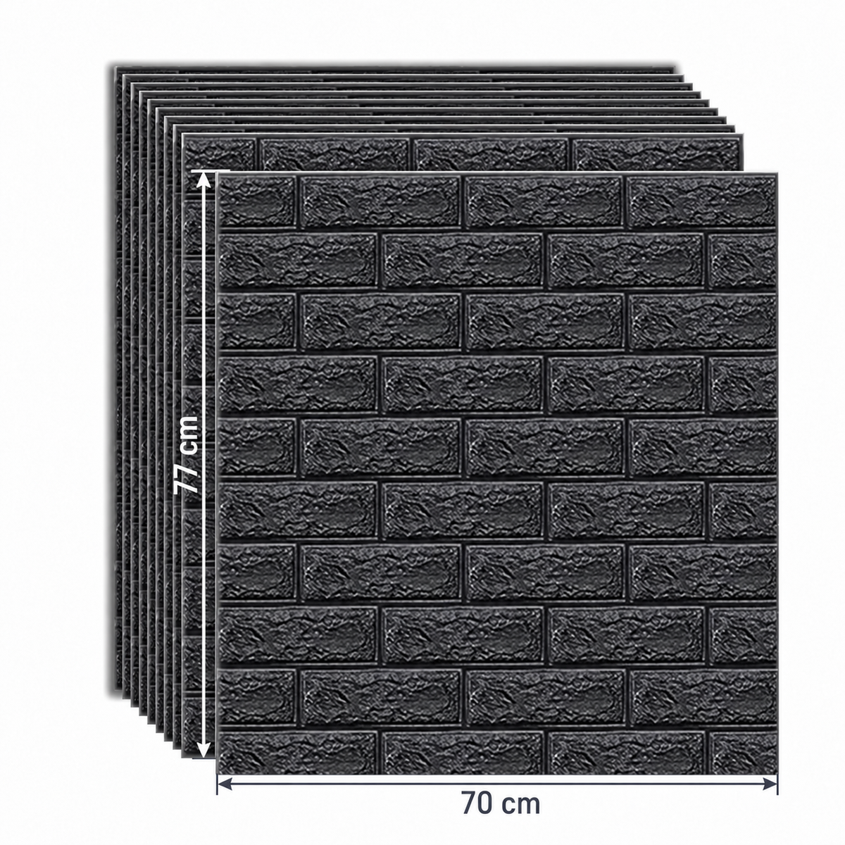 Tapet 3D Autoadeziv BrickAura, Set de 10 Panouri 70x77 din Spumă Moale, Model Cărămidă, Montaj Rapid, Acoperire 5,3 m² – 5 Variante