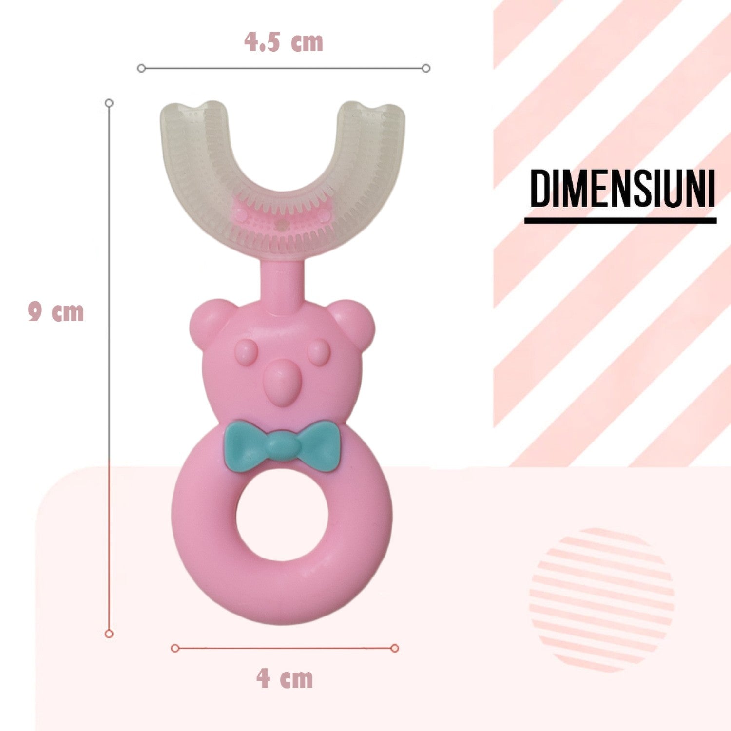 🦷 Periuță Copii U-Shape 360° – Silicon Premium - pachet 2 bucati