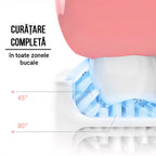 Periuță de dinți electrică DentalHero pentru copii 3-12 ani, 5 programe, acumulator, încărcare USB