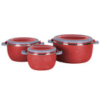 ThermoGrip Inox - SET 3 Caserole termice premium cu interior din Inox și Izolație din Spumă, Până la 4h Cald / 6h Rece - diferite modele