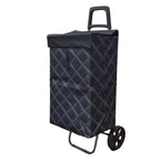 Cărucior de Cumpărături Maxi XXL, Pliabil, cu Cadru Metalic Ramforsat, Sac Impermeabil Detașabil, 62 L și 2 Roți