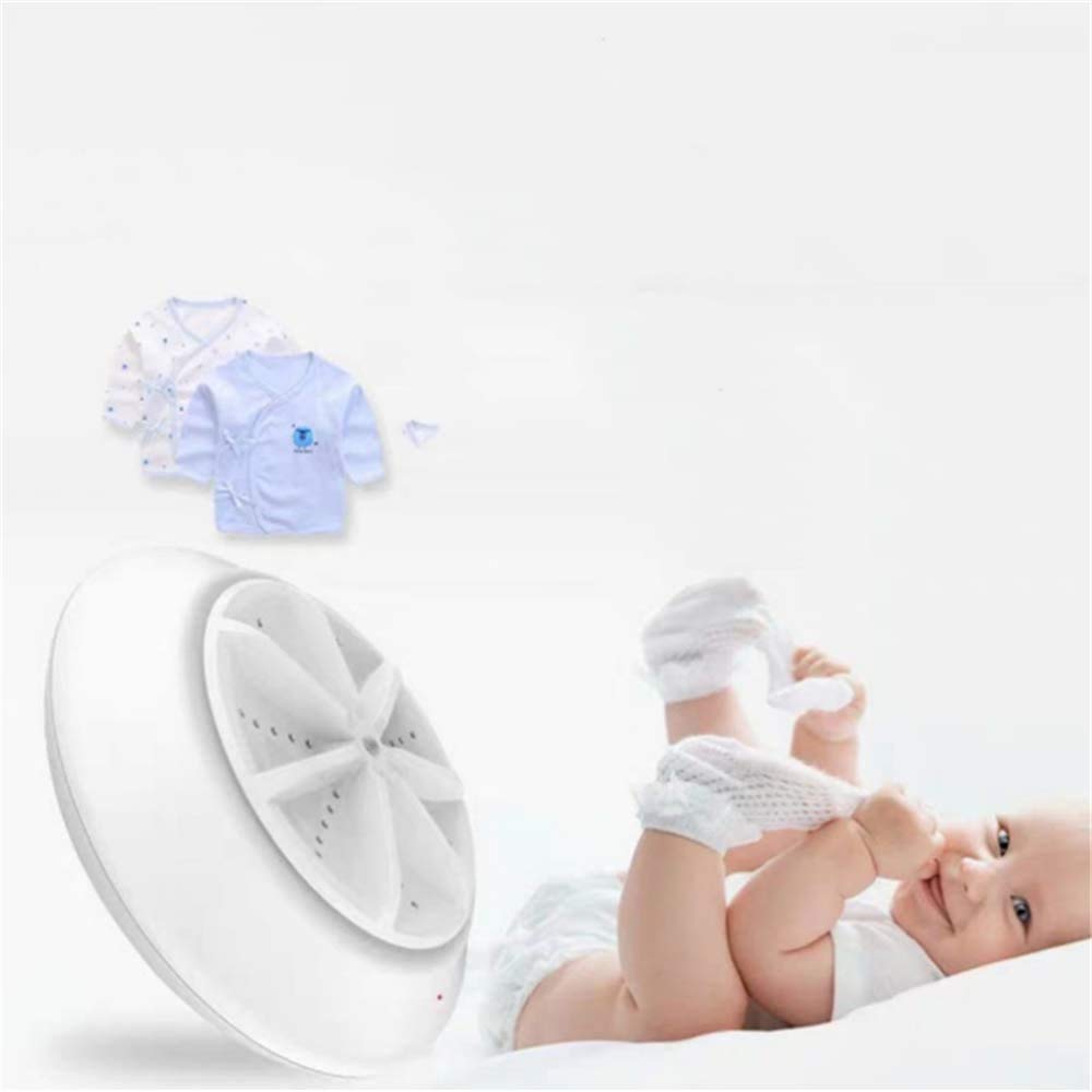 Mini Mașină Portabilă Multifuncțională 3 în 1 cu USB – Pentru Rufe, Vase, Fructe și Legume + Găleată Pliabilă CADOU