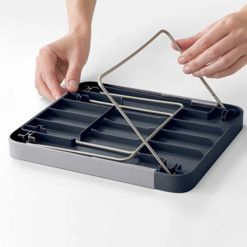 Raft pliabil și strecurătoare extensibilă pentru chiuvetă – Set 2 piese