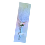 🕊️ Mărturii de Nuntă: Set 5 Pixuri Elegante „Feather Writer” cu Pană și Accesoriu Florale