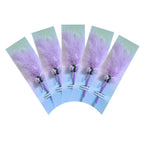 🕊️ Mărturii de Nuntă: Set 5 Pixuri Elegante „Feather Writer” cu Pană și Accesoriu Florale