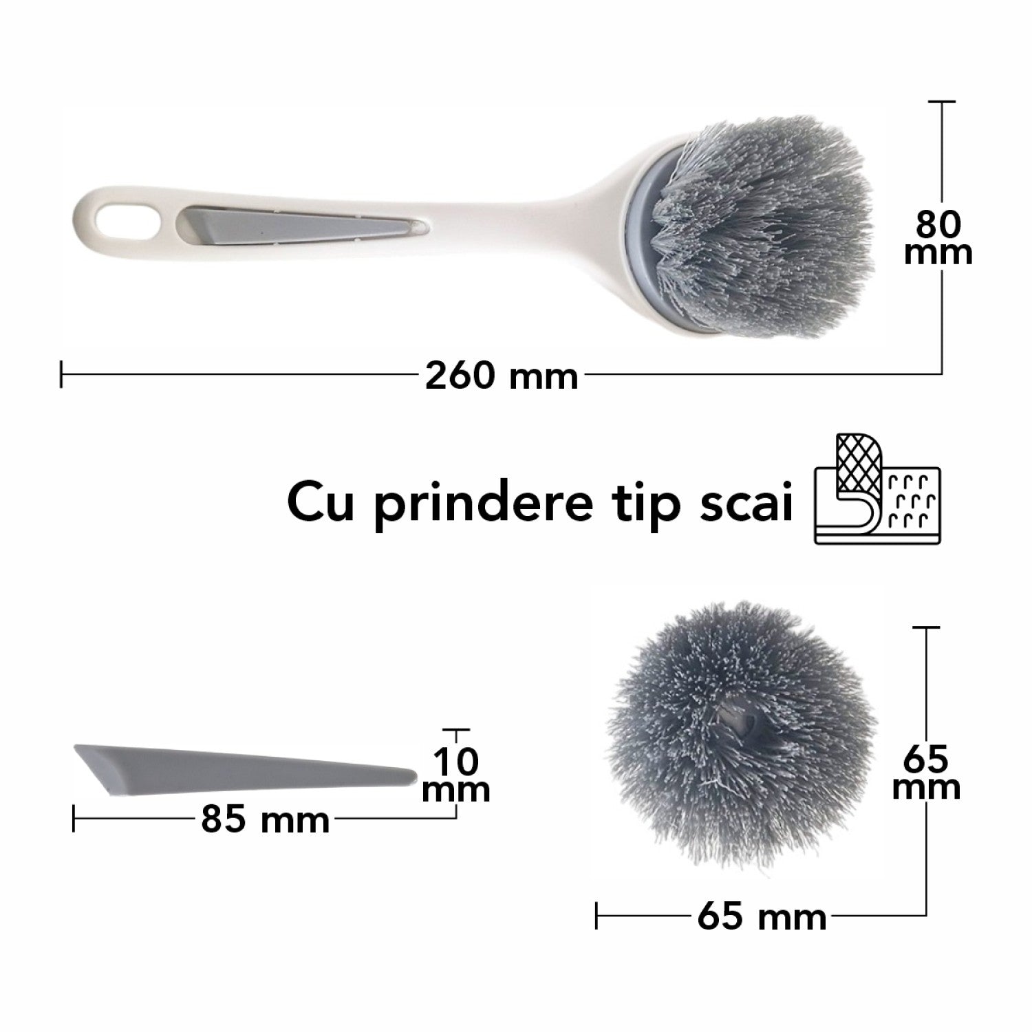 Set de 2 Perii Ergonomice pentru Spălat Vase – Curățare Completă și Eficientă