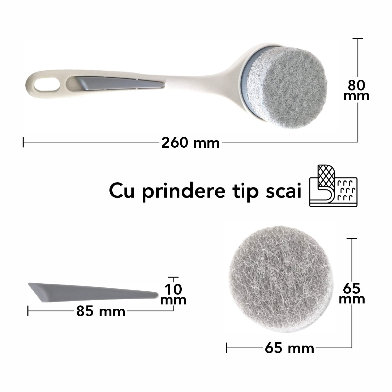 Set de 2 Perii Ergonomice pentru Spălat Vase – Curățare Completă și Eficientă