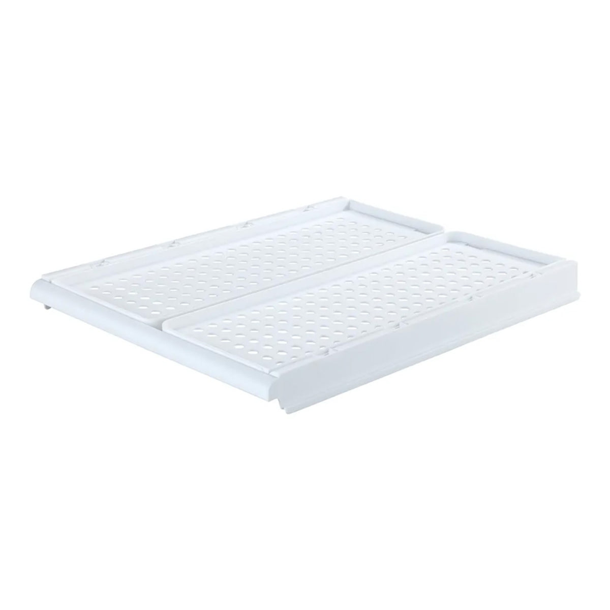 Organizator modular pliabil pentru haine și obiecte, stivuibil, cu sistem glisant, 30 × 43 × 29 cm, Alb