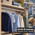 Set de 10 Umerașe pentru Copii PiciFix, din Metal Siliconat sau Plastifiat, pentru Haine, Fuste și Pantaloni – 4 Variante