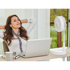 Ventilator Telescopic Portabil și Pliabil, Putere 4.8W, 3 Trepte de Viteză, Autonomie Sporită cu Acumulator de 3000 mAh, Încărcare USB