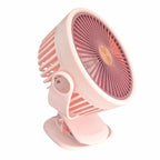Mini Ventilator Portabil USB cu Clema (Clips), 3 Viteze, Rotire 360°, alimentare USB