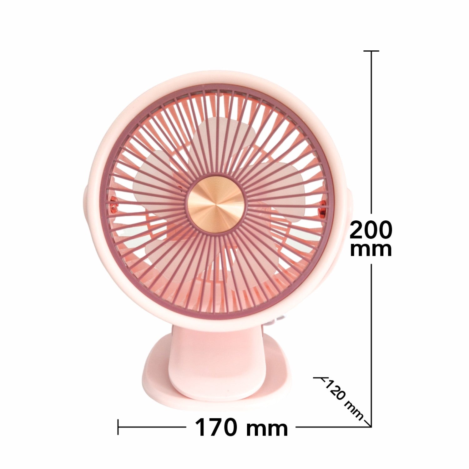 Mini Ventilator Portabil USB cu Clema (Clips), 3 Viteze, Rotire 360°, alimentare USB