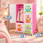 Dulap Modular pentru Copii MagicNest, cu 6 sau 8 Uși, pentru Haine, Jucării și Cărți – 4 Variante