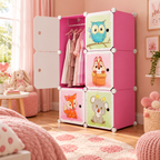Dulap Modular pentru Copii MagicNest, cu 6 sau 8 Uși, pentru Haine, Jucării și Cărți – 4 Variante