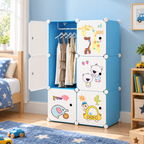 Dulap Modular pentru Copii MagicNest, cu 6 sau 8 Uși, pentru Haine, Jucării și Cărți – 4 Variante