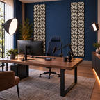 Set 3 Panouri Decorative Acustice SonoArt, din HDF și Pâslă, cu Design Geometric, pentru Pereți Interiori – 6 Variante
