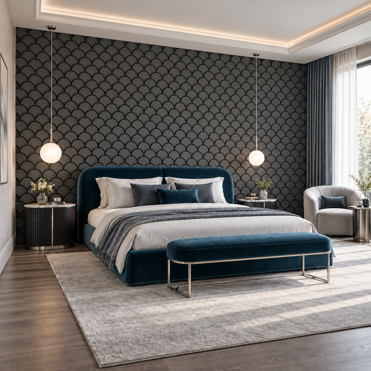 Set 3 Panouri Decorative Acustice SonoArt, din HDF și Pâslă, cu Design Geometric, pentru Pereți Interiori – 6 Variante