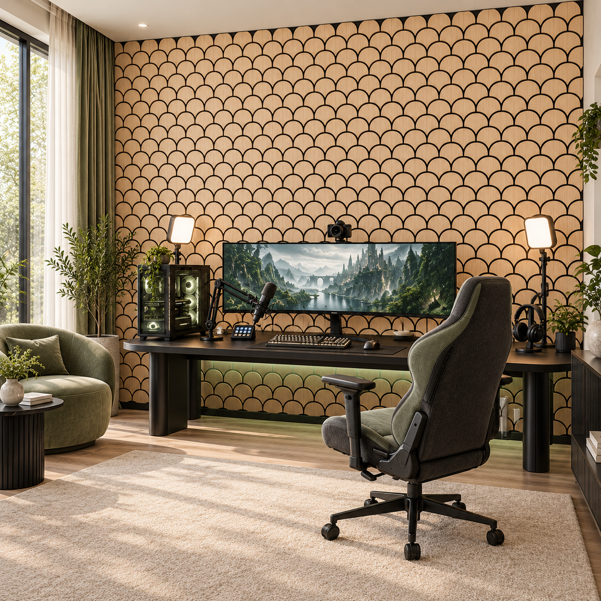 Set 3 Panouri Decorative Acustice SonoArt, din HDF și Pâslă, cu Design Geometric, pentru Pereți Interiori – 6 Variante